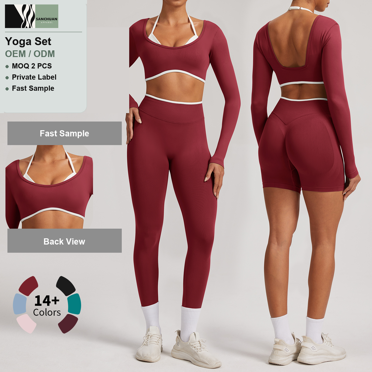 Plus Size Yoga Set Sports Bra Leggings detail image 4