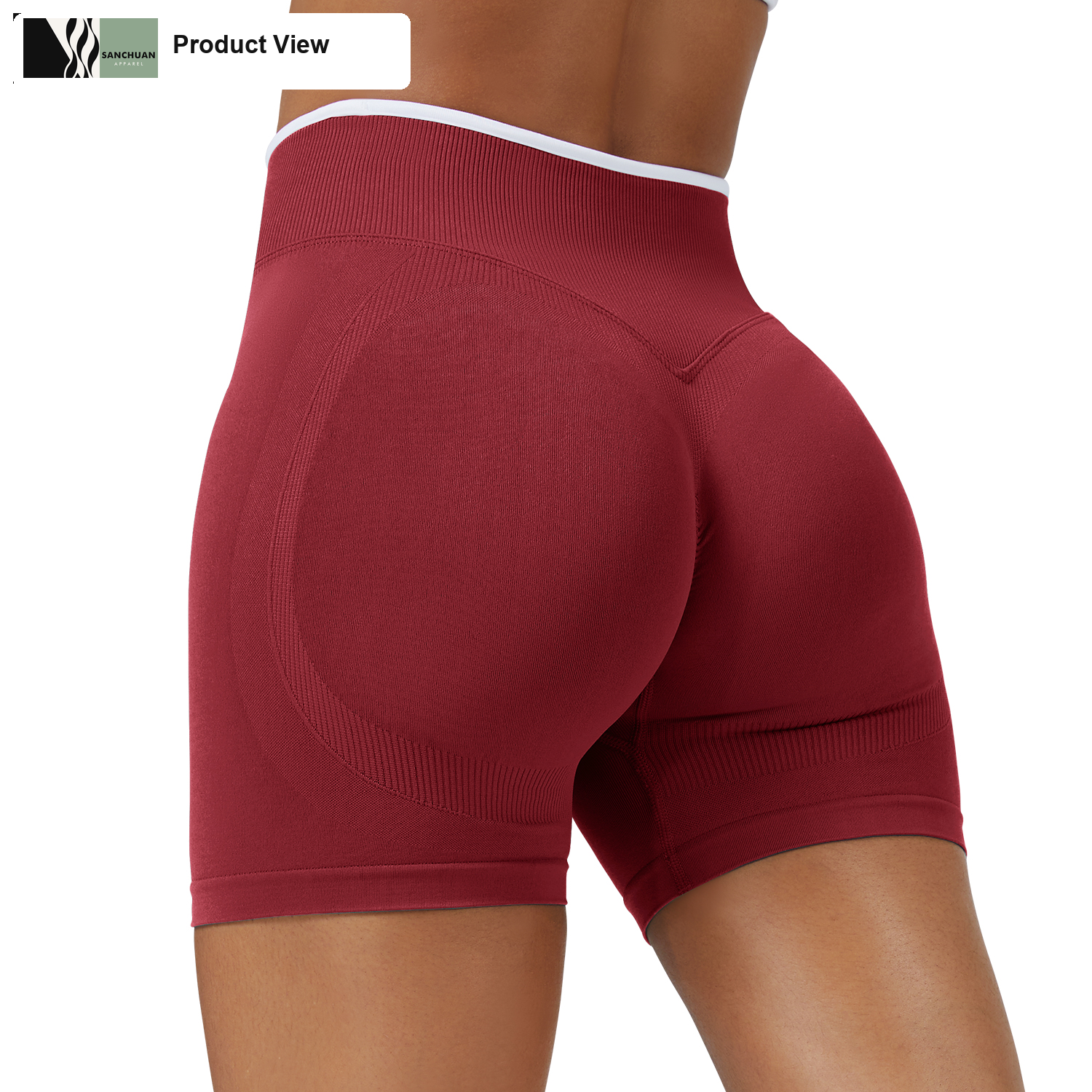 High Waist Yoga Shorts Seamless Comfort Support detail image 2