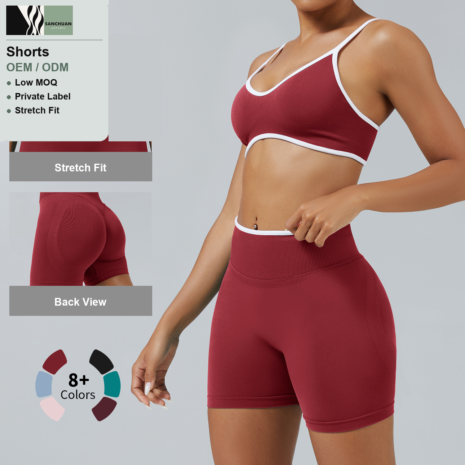 High Waist Yoga Shorts Seamless Comfort Support detail image 3
