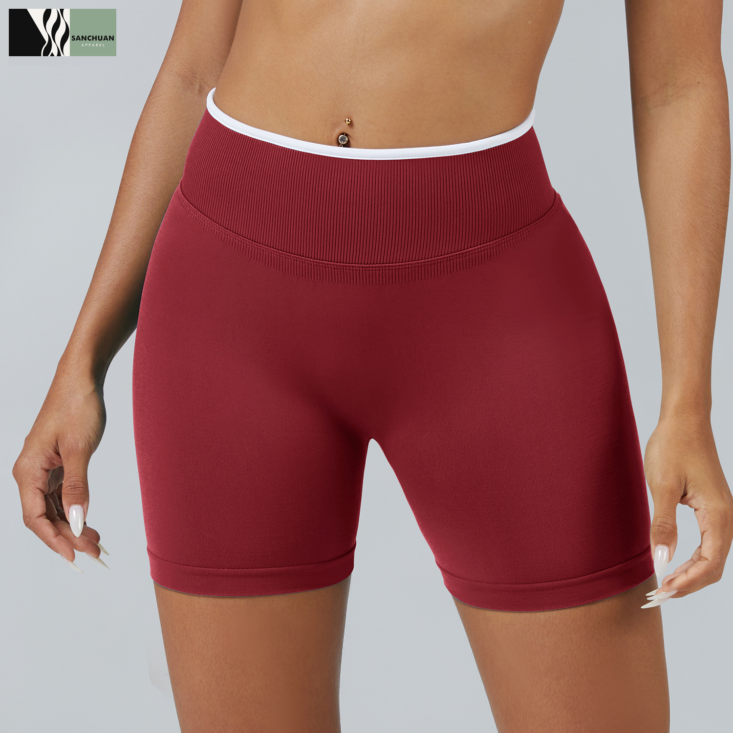 High Waist Yoga Shorts Seamless Comfort Support product image
