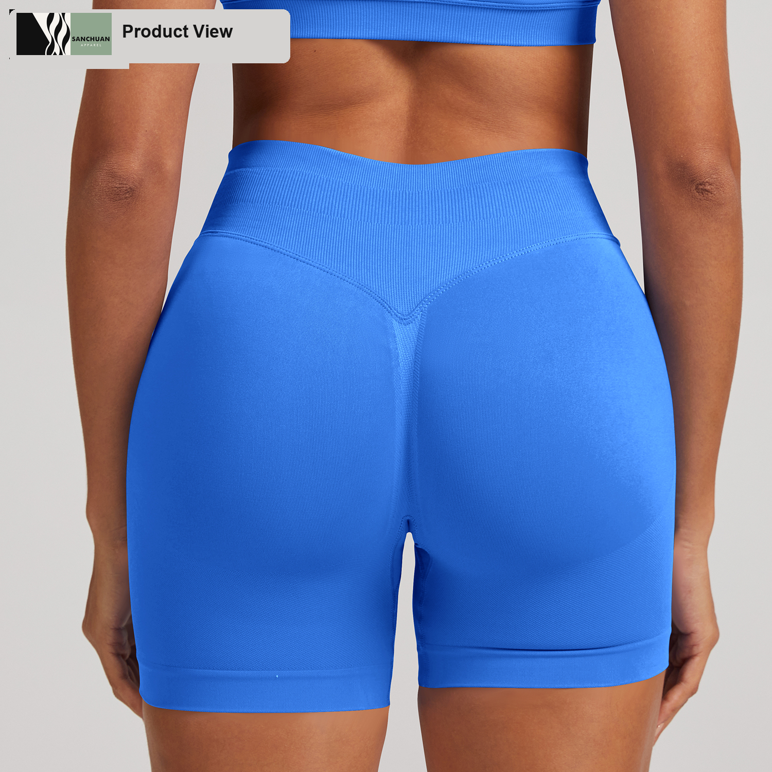 High Waist Yoga Shorts With Side Pocket detail image 2
