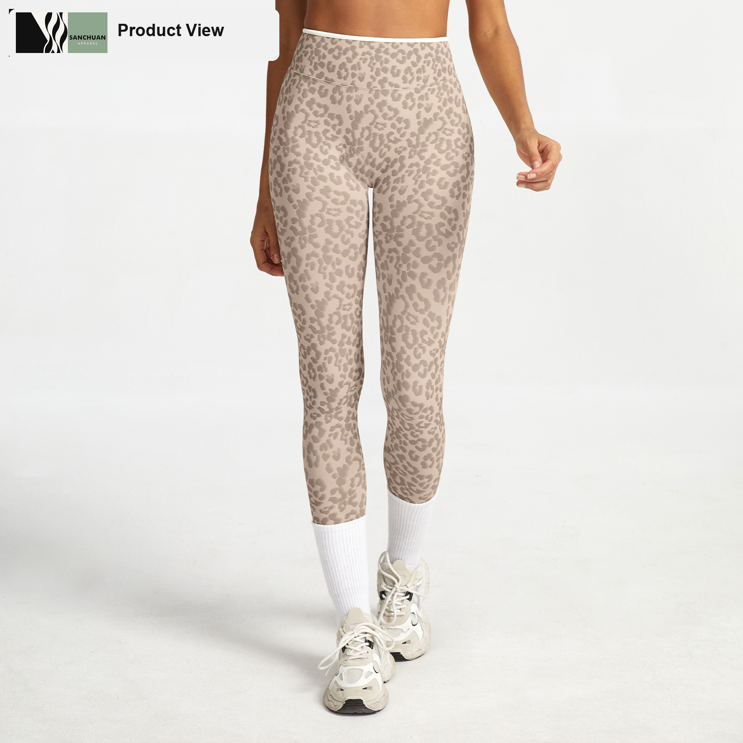 Leopard Print High Waist Yoga Leggings detail image 1