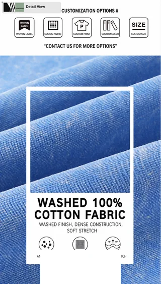300g Washed Cotton T-Shirt detail image 1