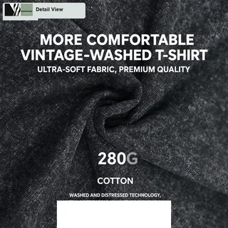 280g Washed Cotton T-Shirt detail image 4