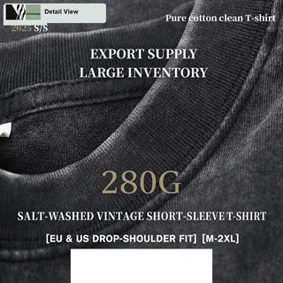 280g Washed Cotton T-Shirt detail image 7