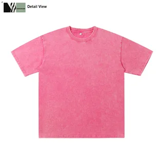 250g Washed Cotton T-Shirt detail image 3