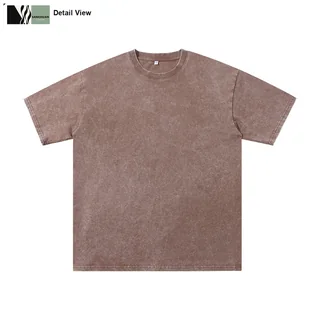 250g Washed Cotton T-Shirt detail image 5