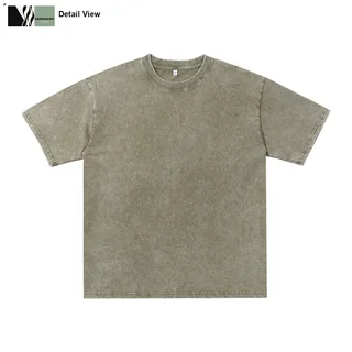 250g Washed Cotton T-Shirt detail image 7