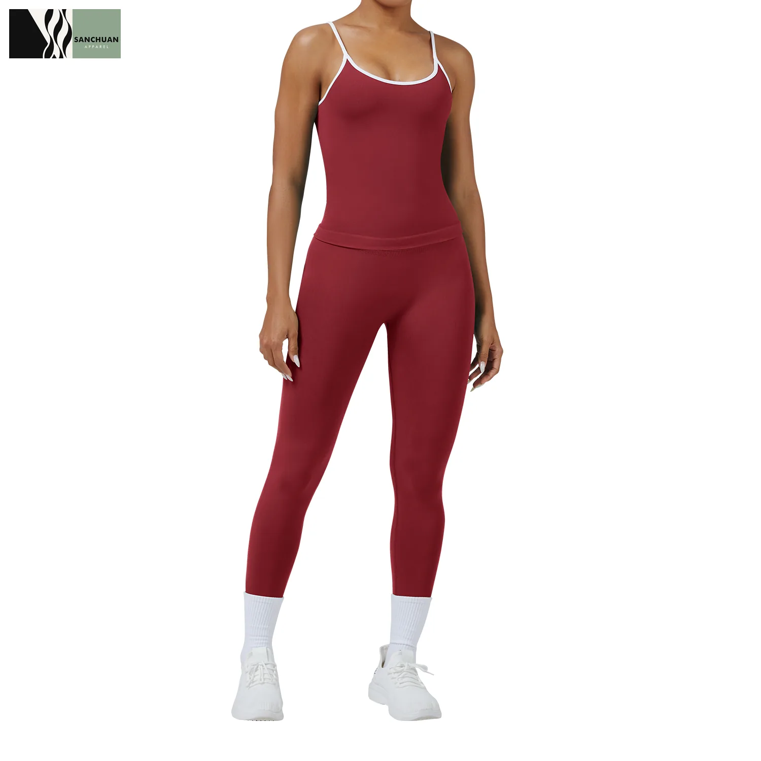 Burgundy seamless yoga set